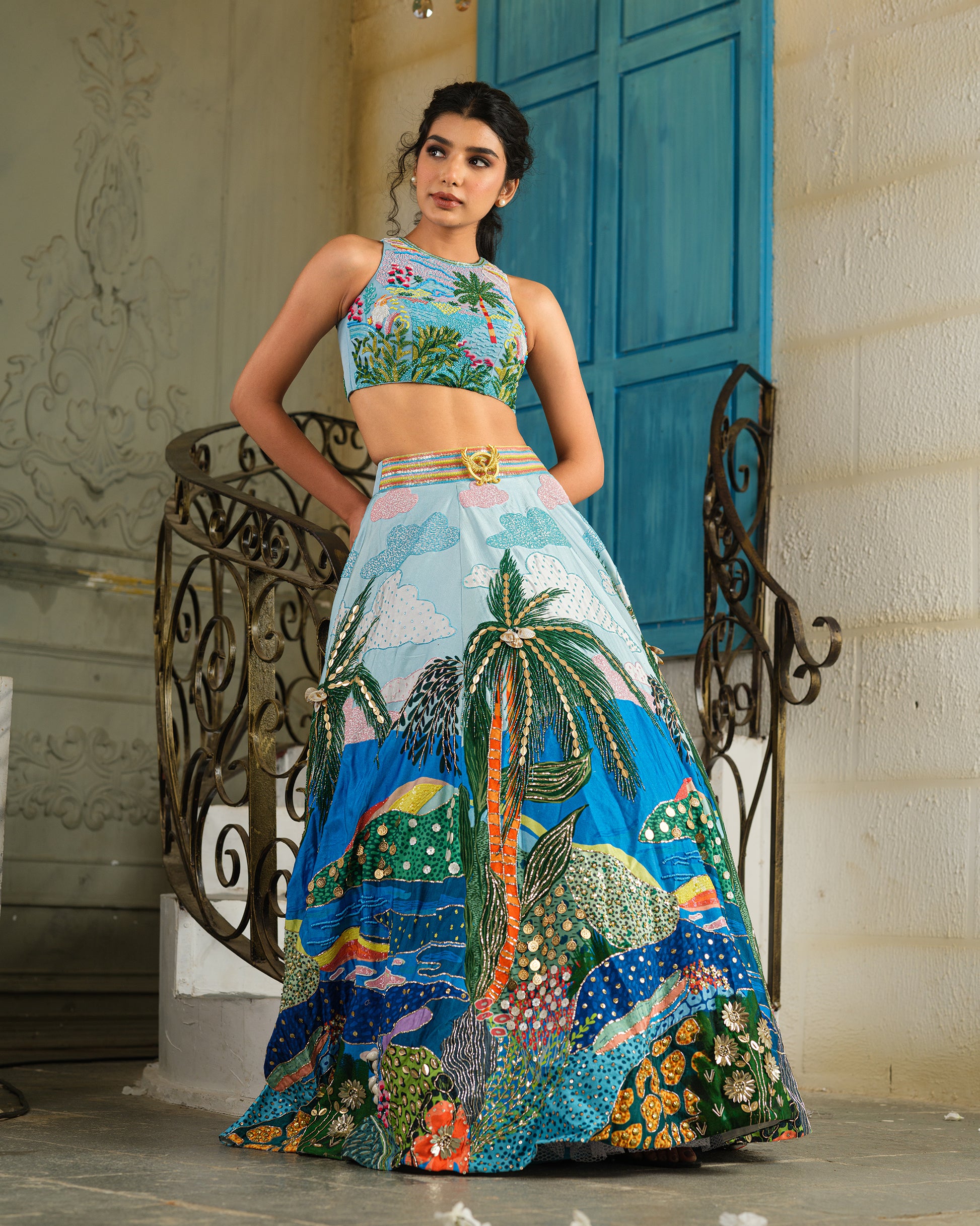 Ocean breeze lehenga