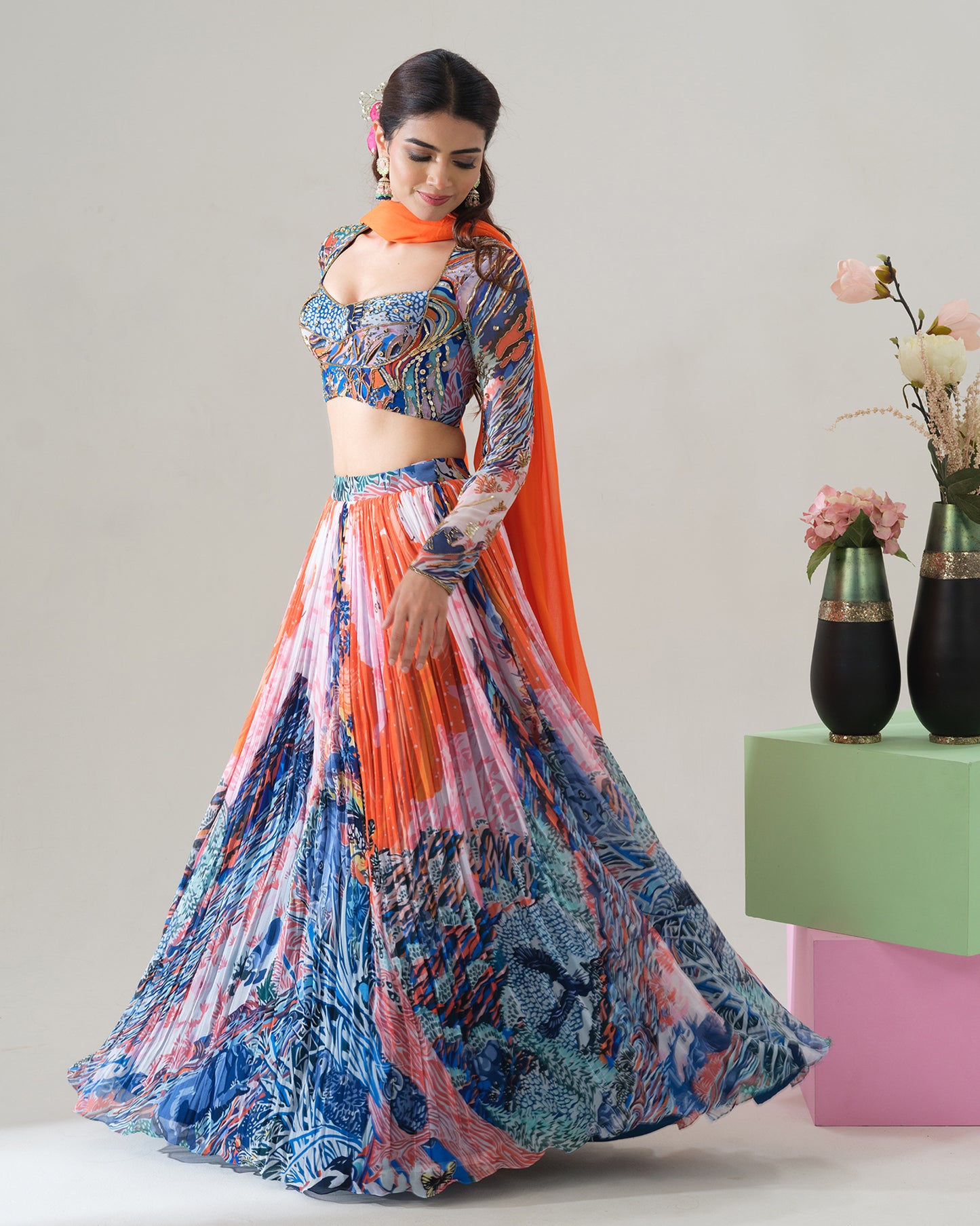 Sunset Bloom Lehenga Set