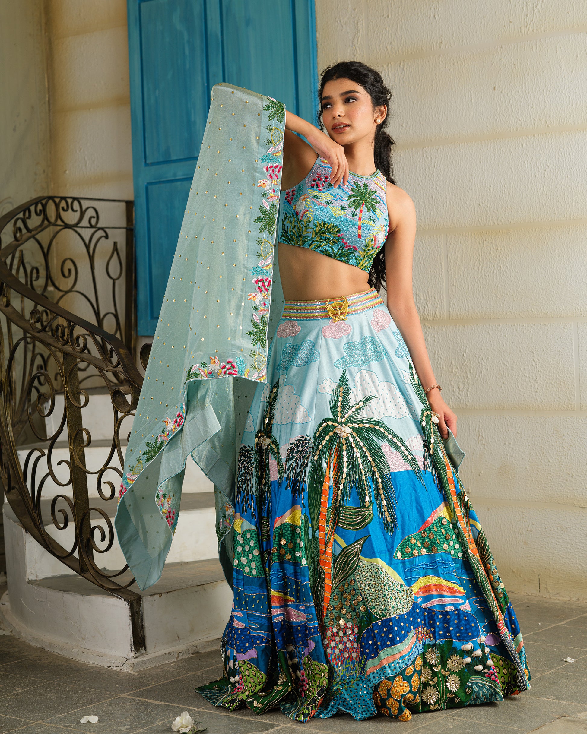 Ocean breeze lehenga