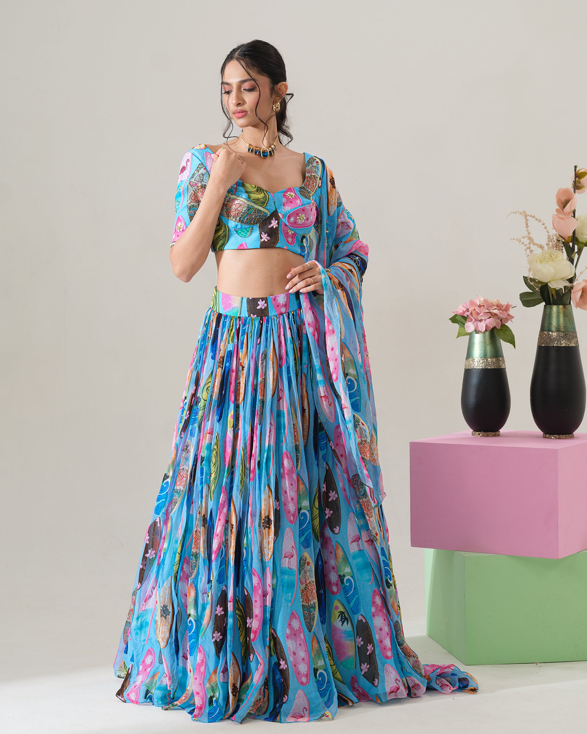 Azure Elegance Lehenga Set