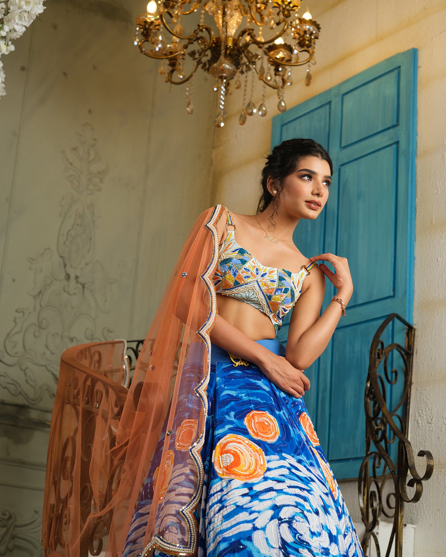 Blue Starry Night Lehenga Set