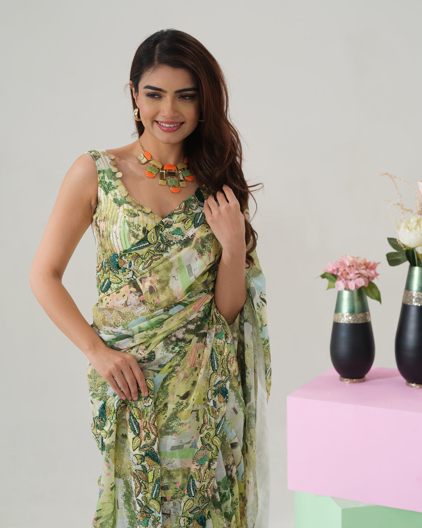 Enchanted Forest Saree