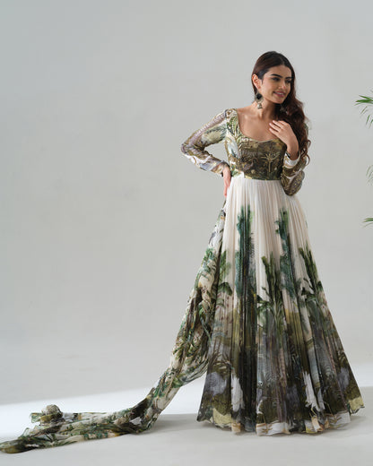 Enchanted Forest Anarkali Set