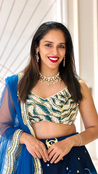 Saina Nehwal House of akshata lehengas suite